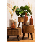 Elegant Brown Ceramic Round Vase - 13.5 x 35 cm by Dannee Ceramics