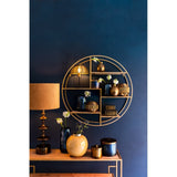 Blue Luster Glass Vase, 13x18cm, Round Design