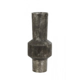 Sleek Black Pearl Metal Vase 23x60cm