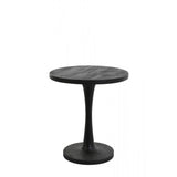 Bicaba Black Wood Round Side Table 50x55cm