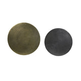 Modern Nesting Side Tables Set, Black-Bronze & Matte Black Finish