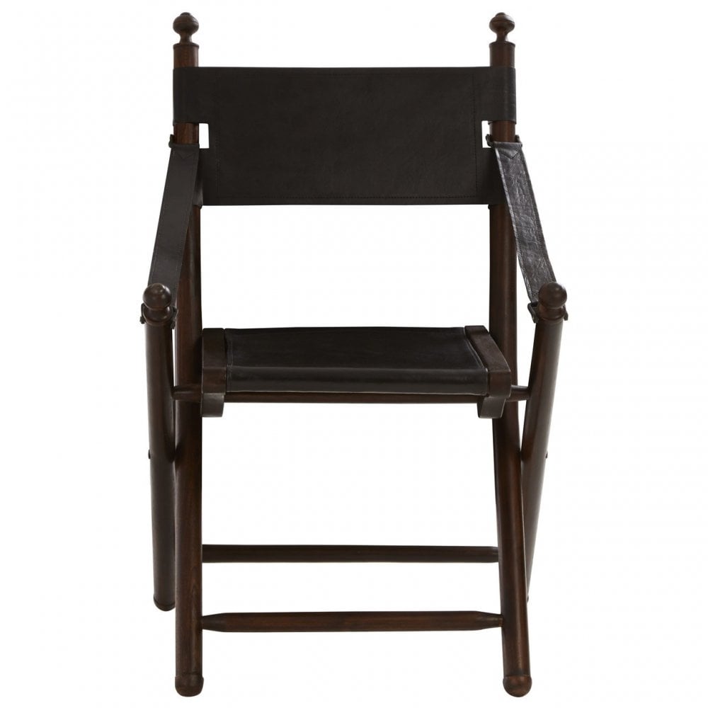 Inca Teak And Black Folding Chair, Black