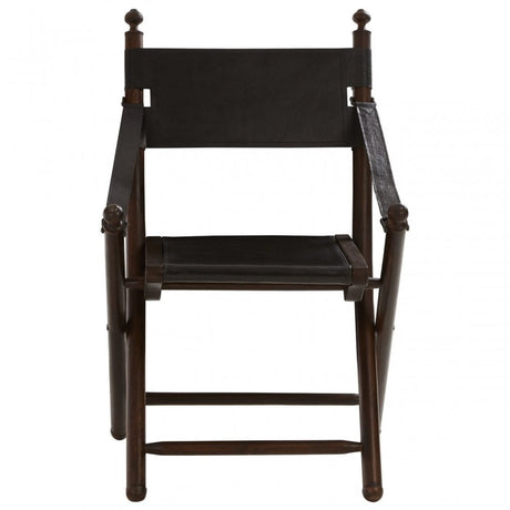Inca Teak And Black Folding Chair, Black