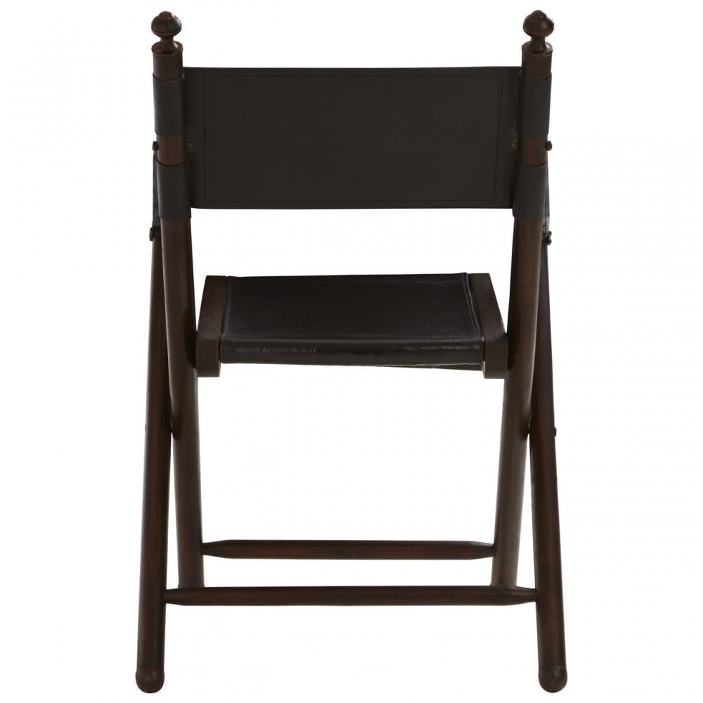 Inca Teak And Black Folding Chair, Black