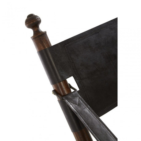 Inca Teak And Black Folding Chair, Black