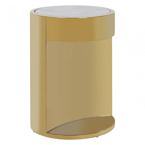 Carlos Round Side Table, Gold