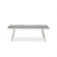 Gilden Grey Velvet Angular Bench, Grey