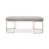 Gilden Grey Bench With Curved Base, Grey