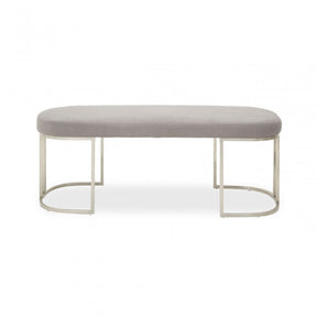 Gilden Grey Bench With Curved Base, Grey