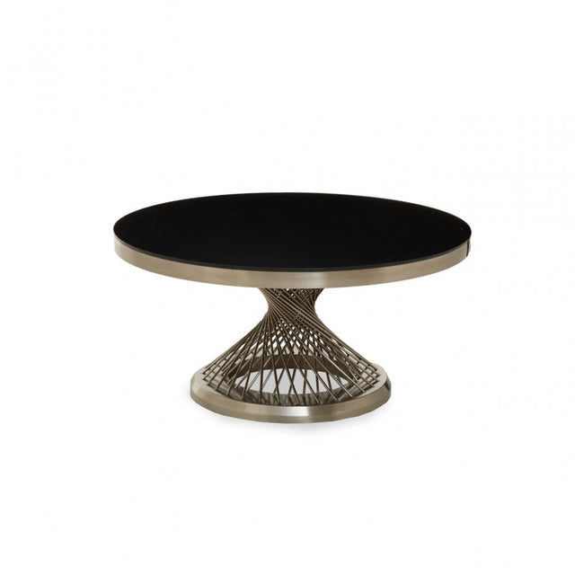 Anzio Silver Frame Coffee Table, Silver