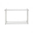 Ackley Clear Glass Console Table, Silver