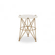 Rabia Angular Accent Table, Brass