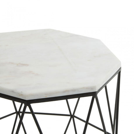 Shalimar Side Table With Octagonal Top, Black
