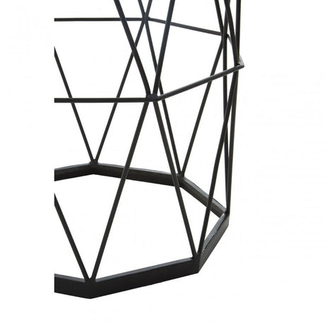 Shalimar Side Table With Octagonal Top, Black