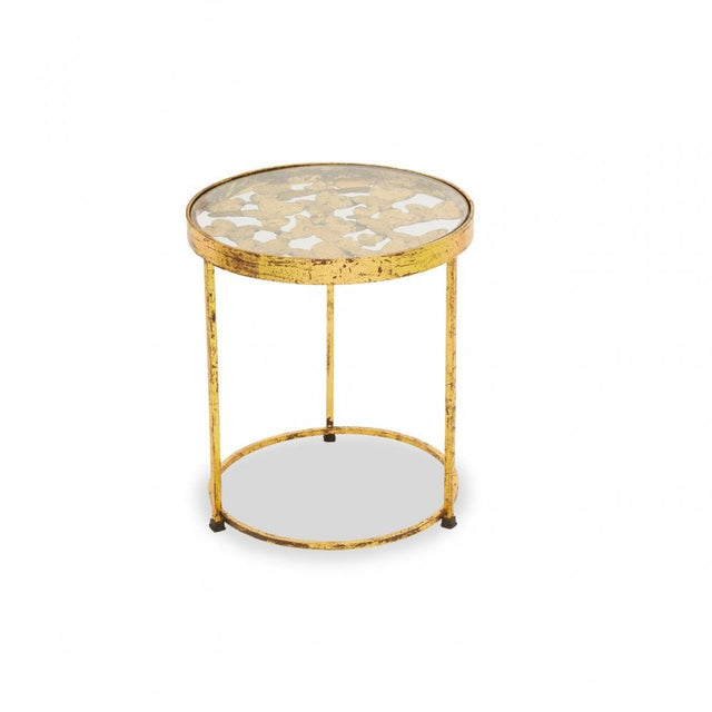 Rabia Butterfly Side Table, Gold