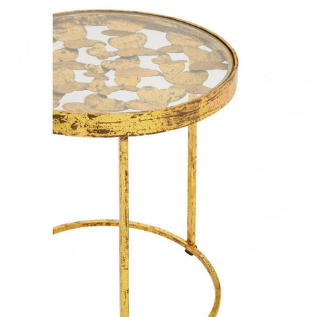 Rabia Butterfly Side Table, Gold