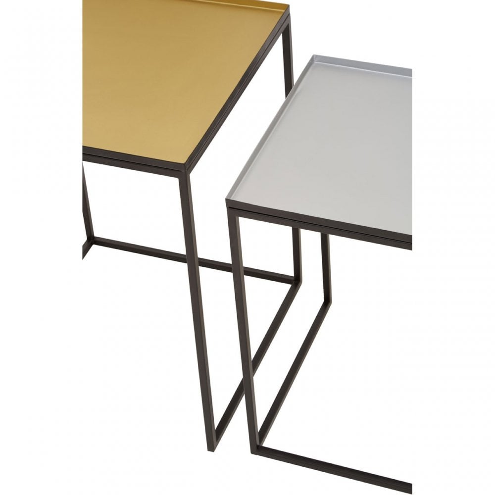 Rabia Nest Of 2 Tables, Gold