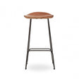 Nandri Black Frame Bar Stool, Natural