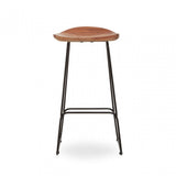 Nandri Black Frame Bar Stool, Natural