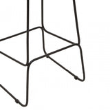 Nandri Black Frame Bar Stool, Natural