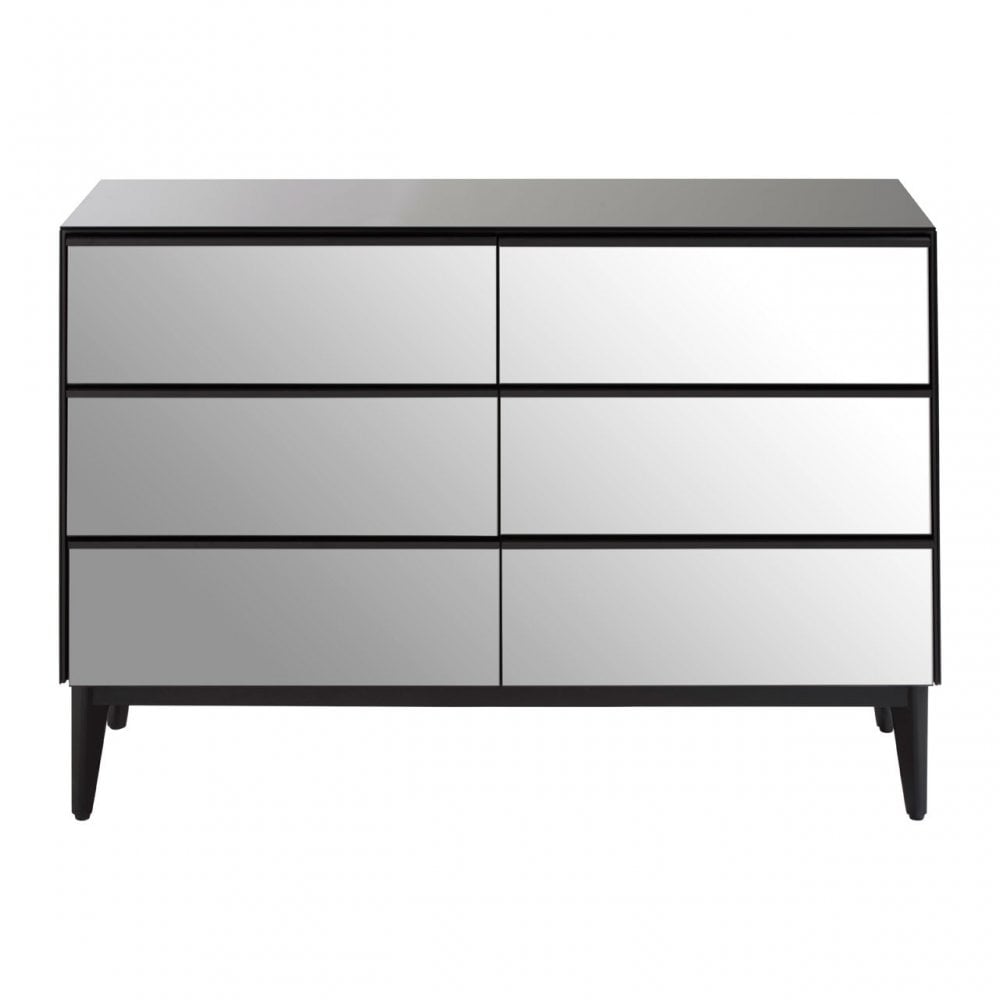 Rovigo 6 Drawer Chest, Black