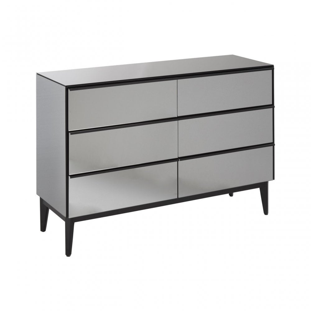 Rovigo 6 Drawer Chest, Black