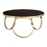 Ragusa Large Round Coffee Table, Gold