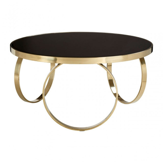 Ragusa Large Round Coffee Table, Gold