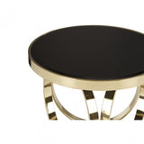 Ragusa Large Round Coffee Table, Gold