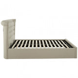 Edison Beige Double Ottoman Bed, Beige