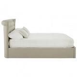 Edison Beige Double Ottoman Bed, Beige