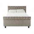 Orlando Steel Shade Kingsize Ottoman Bed, Grey
