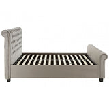 Orlando Steel Shade Kingsize Ottoman Bed, Grey