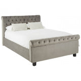 Orlando Steel Shade Kingsize Ottoman Bed, Grey
