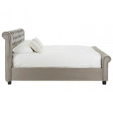 Orlando Steel Shade Kingsize Ottoman Bed, Grey