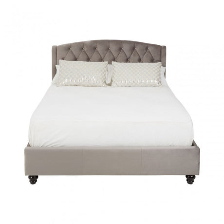 Josephine Steel Shade Double  Bed, Grey