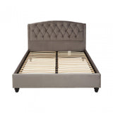 Josephine Steel Shade Double  Bed, Grey