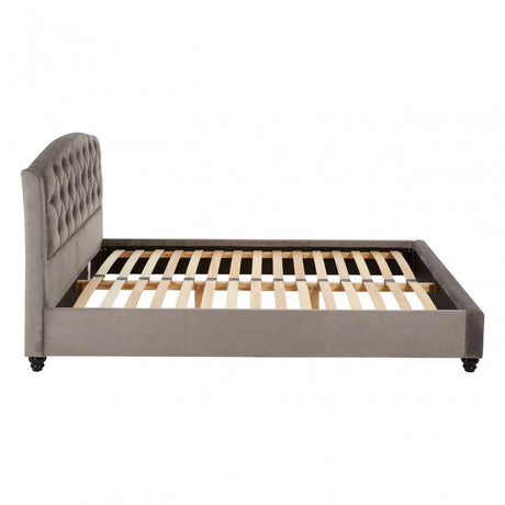 Josephine Steel Shade Double  Bed, Grey