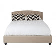 Josephine Beige Kingsize Bed, Beige