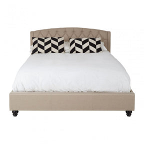 Josephine Beige Kingsize Bed, Beige