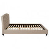 Josephine Beige Kingsize Bed, Beige