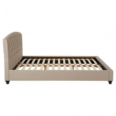 Josephine Beige Kingsize Bed, Beige