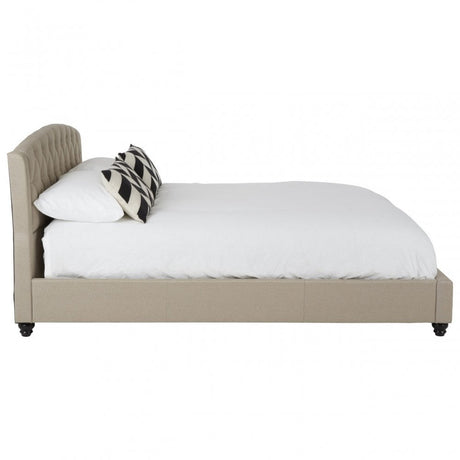 Josephine Beige Kingsize Bed, Beige