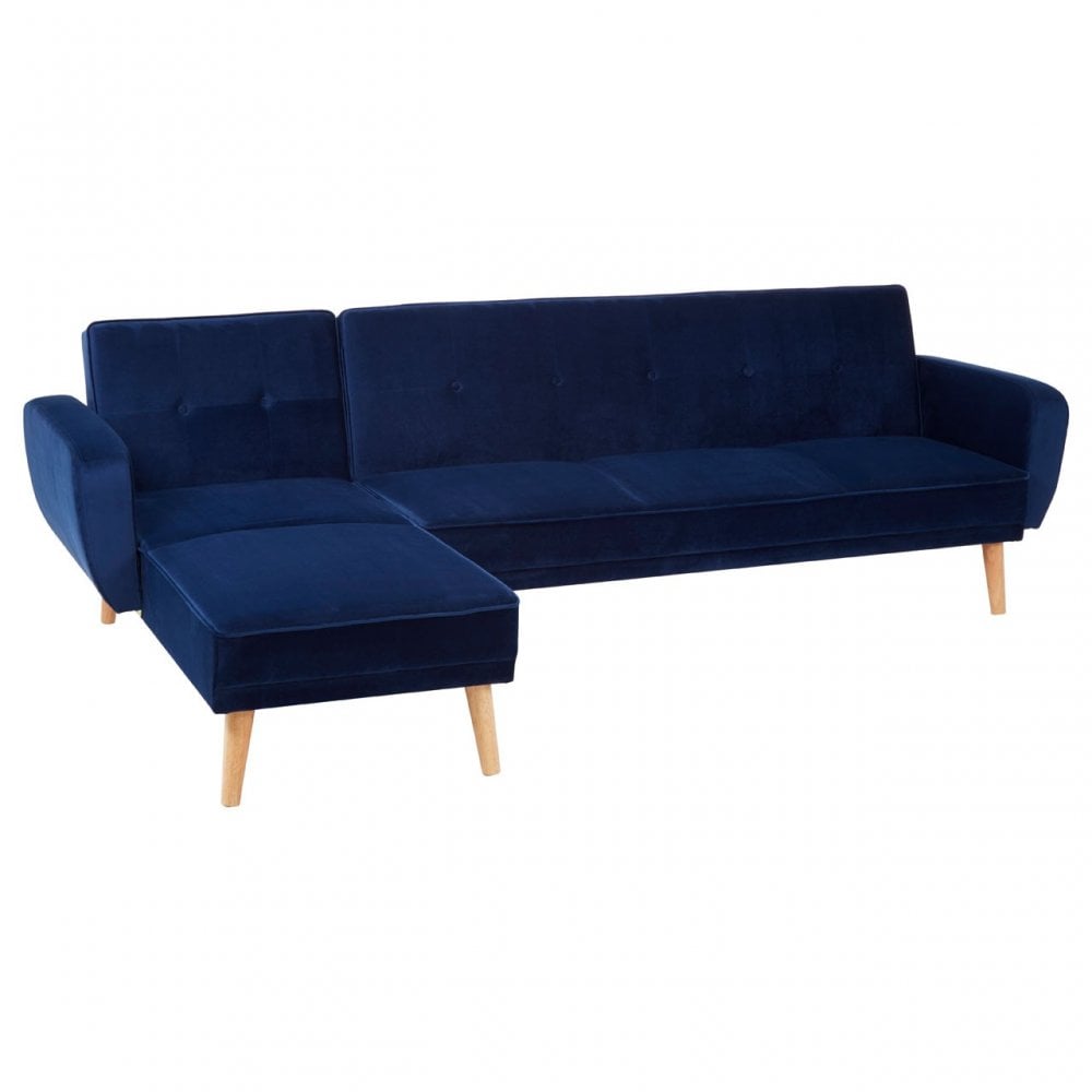 Serene 3 Seat Navy Sofa Bed, Blue