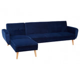 Serene 3 Seat Navy Sofa Bed, Blue