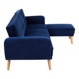 Serene 3 Seat Navy Sofa Bed, Blue