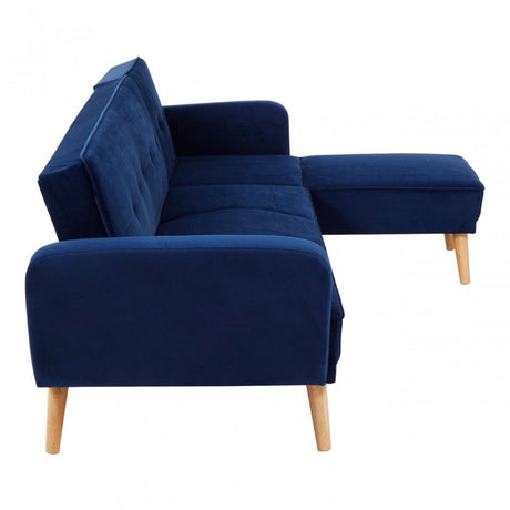 Serene 3 Seat Navy Sofa Bed, Blue
