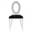 Sarita Stackable Silver Frame Dining Chair, Silver