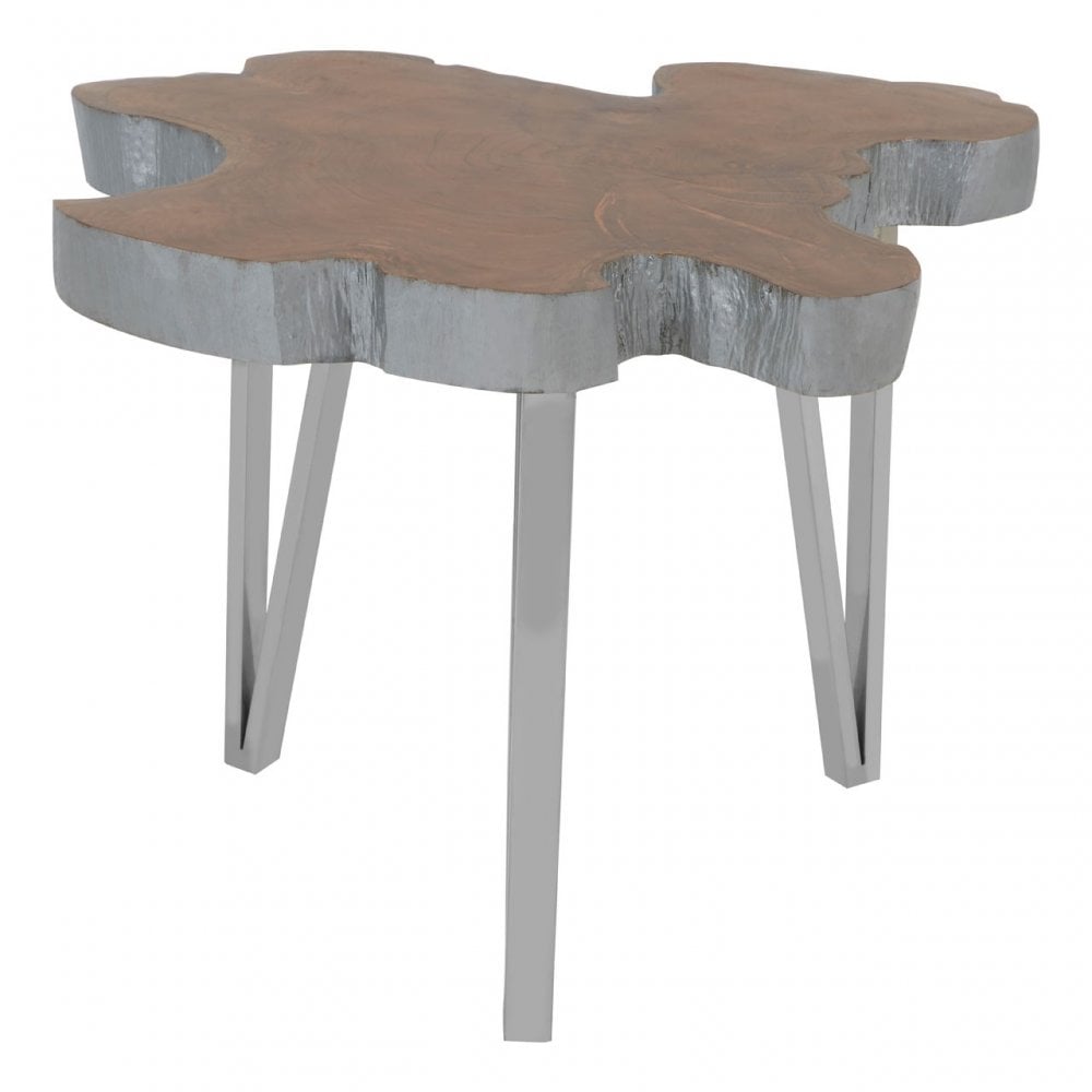Surak Medium Side Table, Silver