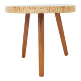 Surak Sonokeling Wood Top Side Table, Brown